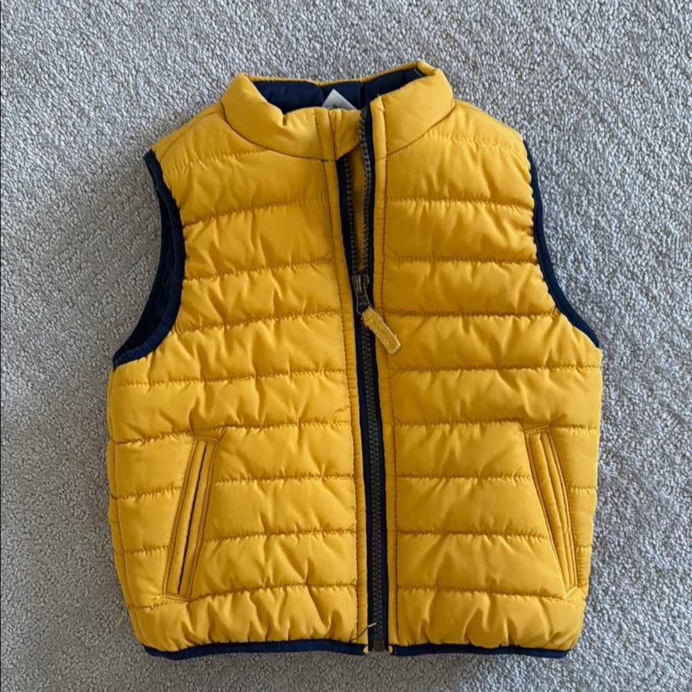 Carters Yellow Quilted Vest 3t
